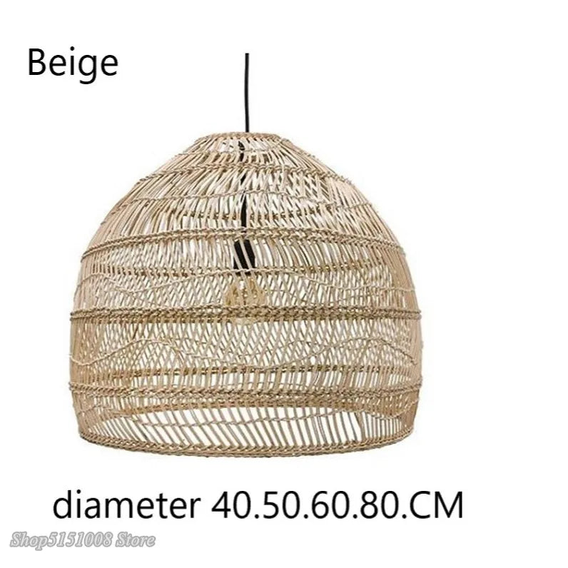 Afralia™ Elegant Rattan Wave Pendant Light for Modern Rustic Home Decor