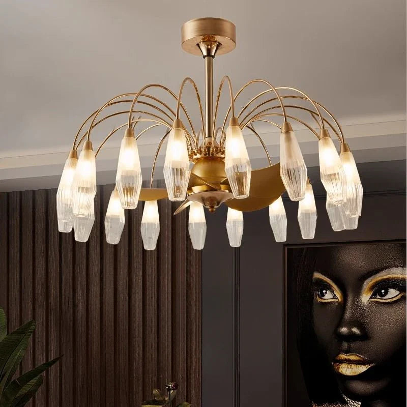 Afralia™ Ceiling Fan Lights with LED, Modern Indoor Lighting for Living Room, Bedroom, Dining Room