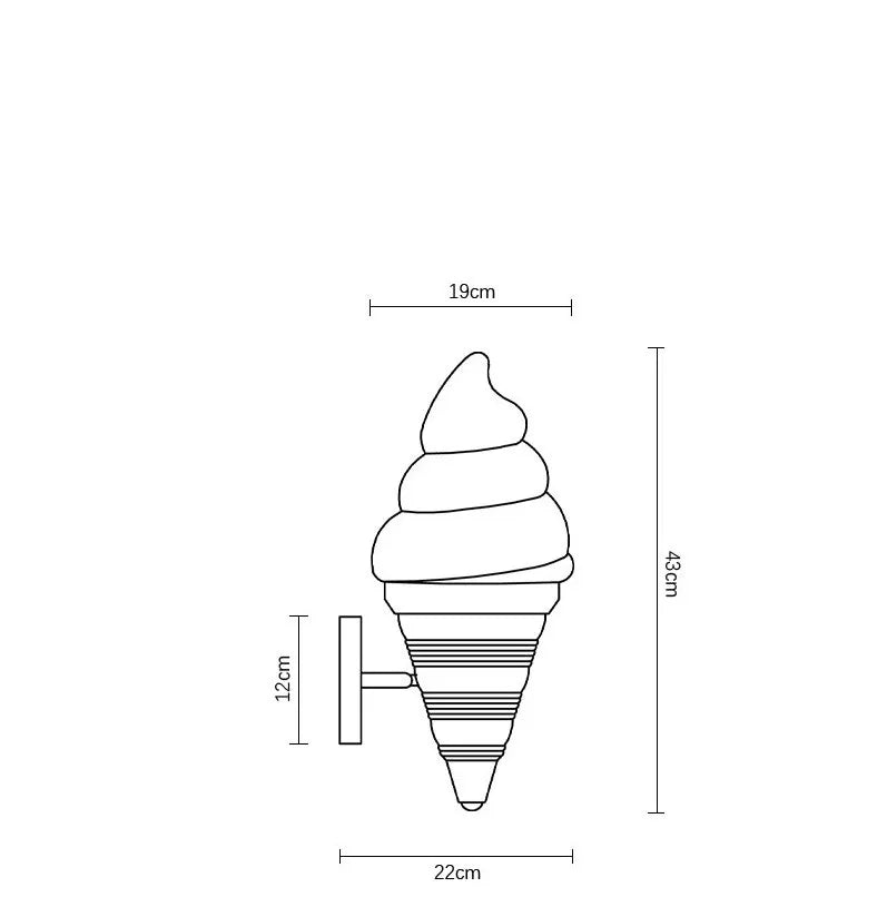 Afralia™ Ice Cream LED Wall Sconce: Modern Kids Room & Bar Lighting Fixtures