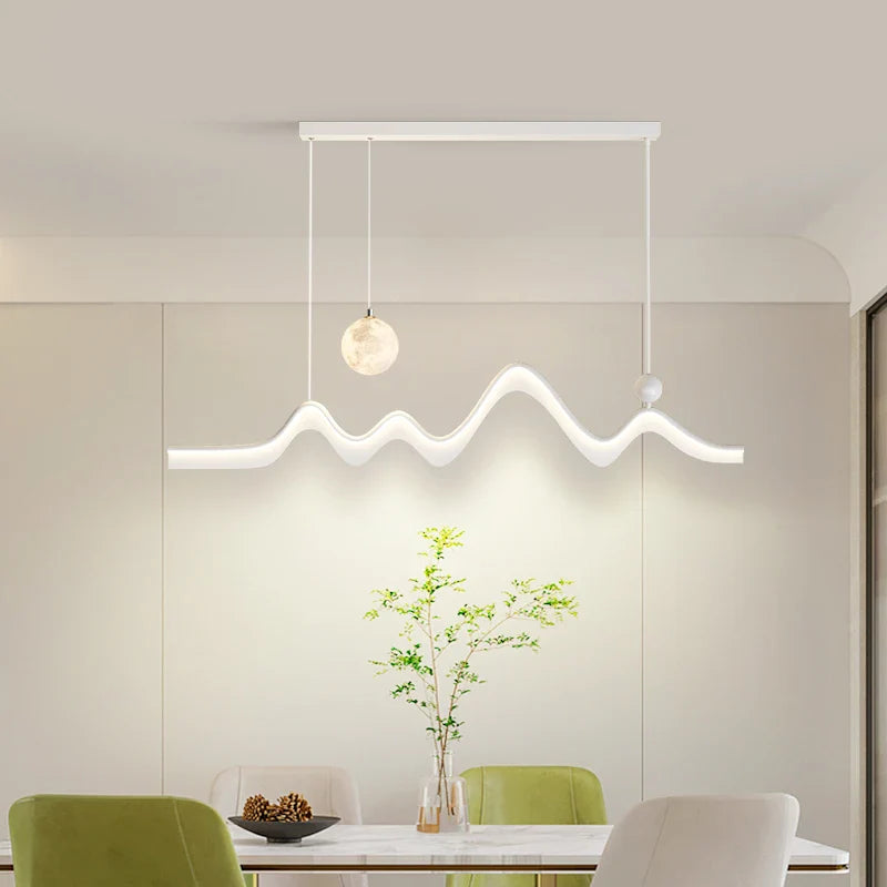 Afralia™ LED Chandelier: Modern Minimalist Pendant Light for Dining Room, Kitchen, Home Lighting