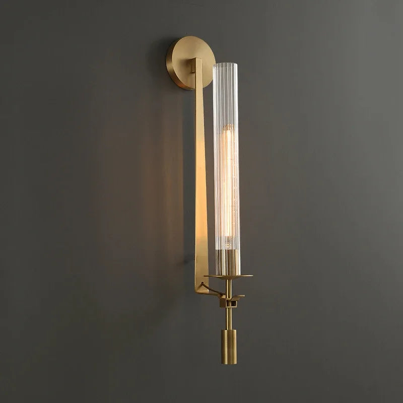 Afralia™ Modern Brass LED Wall Sconce for Aisle Bedroom Living Room Decoration