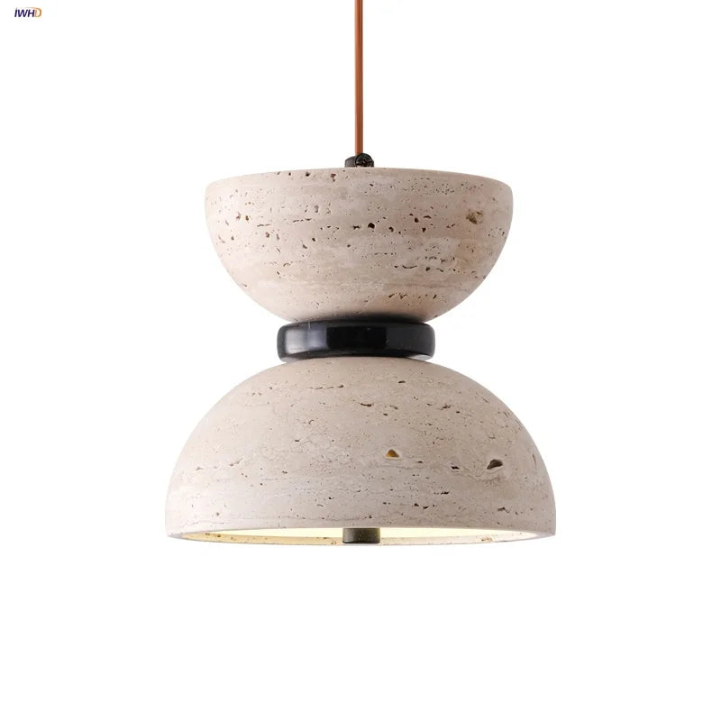 Afralia™ Yellow Travertine LED Pendant Light - Modern Nordic Acrylic Hang Lamp