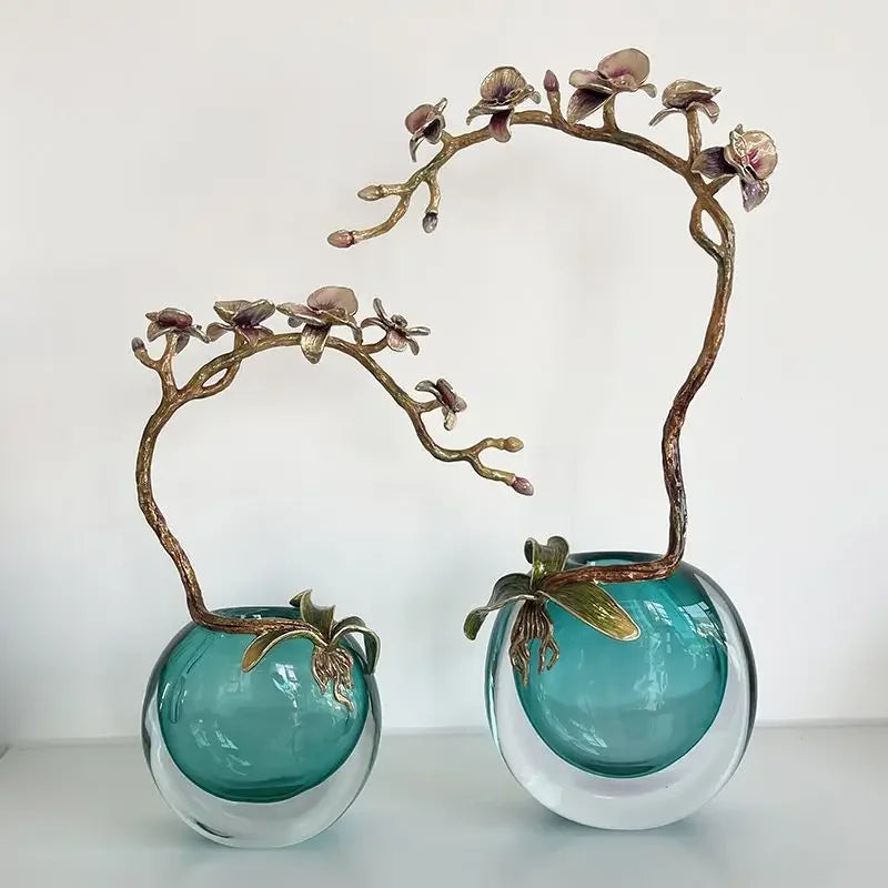 Afralia™ Luxury Enamel Glass Home Decoration: New Chinese Style Handmade Crafts