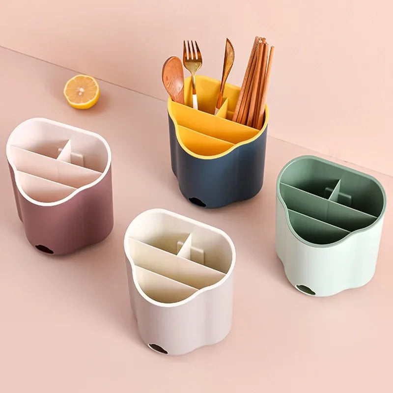 Afralia™ Double Layer Cutlery Holder - Kitchen Tool Organizer