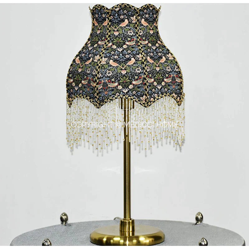 Afralia™ Strawberry Thief Retro Lampshade: Handmade Vintage Floral Luxury Table Cover
