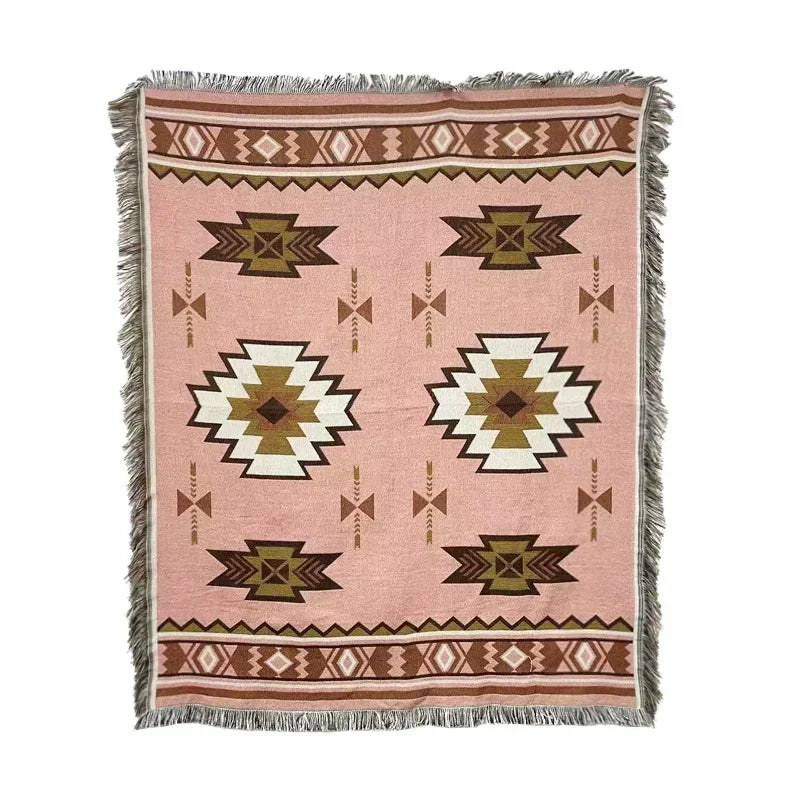 Afralia™ Bohemian Classic Design Thread Blanket and Throw