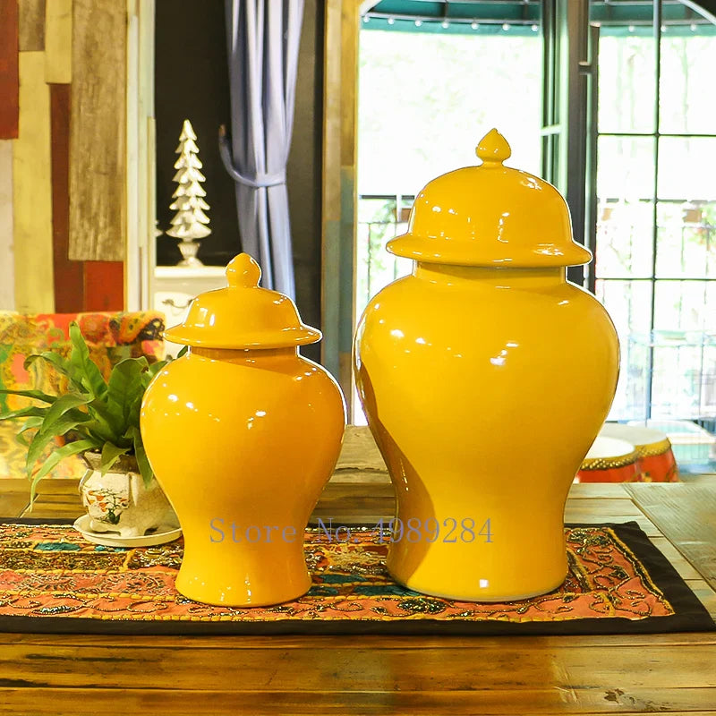 Afralia™ Chinese Retro Handcrafted General Jar Vase for Home Decor & Storage