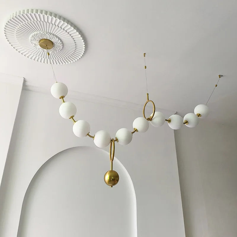 Afralia™ Glass Ball Pendant Chandelier: Nordic Luxury Ceiling Light
