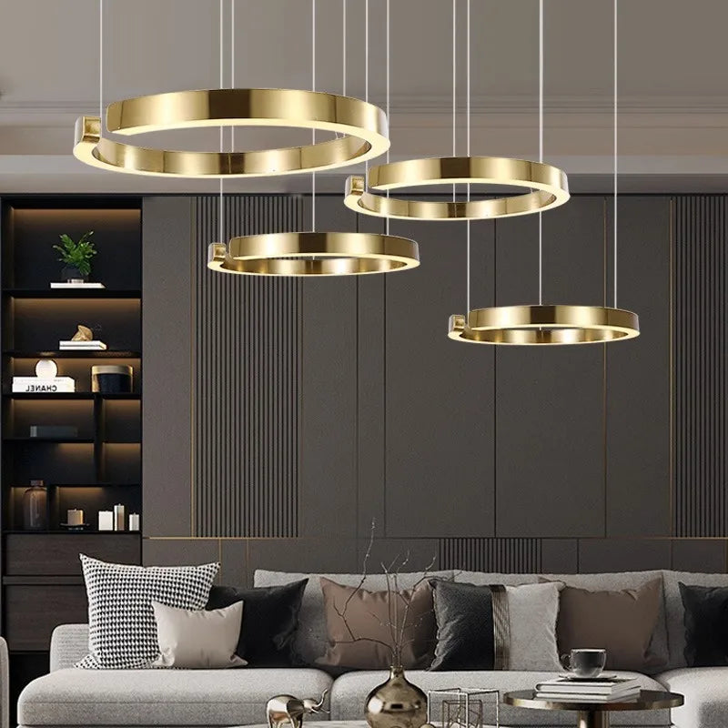 Afralia™ Modern LED Pendant Chandelier for Living Room Dining Room Indoor Lighting