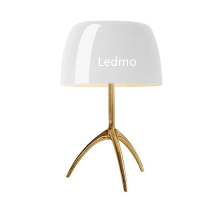 Afralia™ Glass Shade Table Lamp: Designer Tripod Desk Light for Bedroom