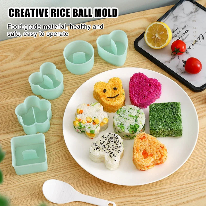 Afralia™ Non Stick Sushi Maker Mold for DIY Rice Balls and Onigiri Press