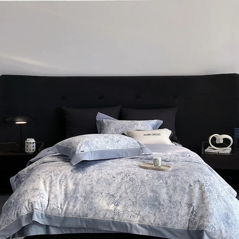 Afralia™ Egyptian Cotton Bedding Sets Queen King Ru Size Bed Linens