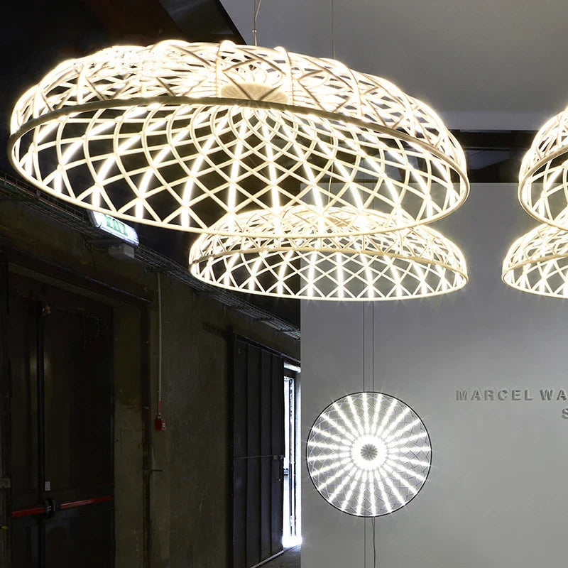 Afralia™ Macaron Mesh Chandelier: Modern Nordic Rope Pendant Lamp for Living Room, Restaurant & Bar