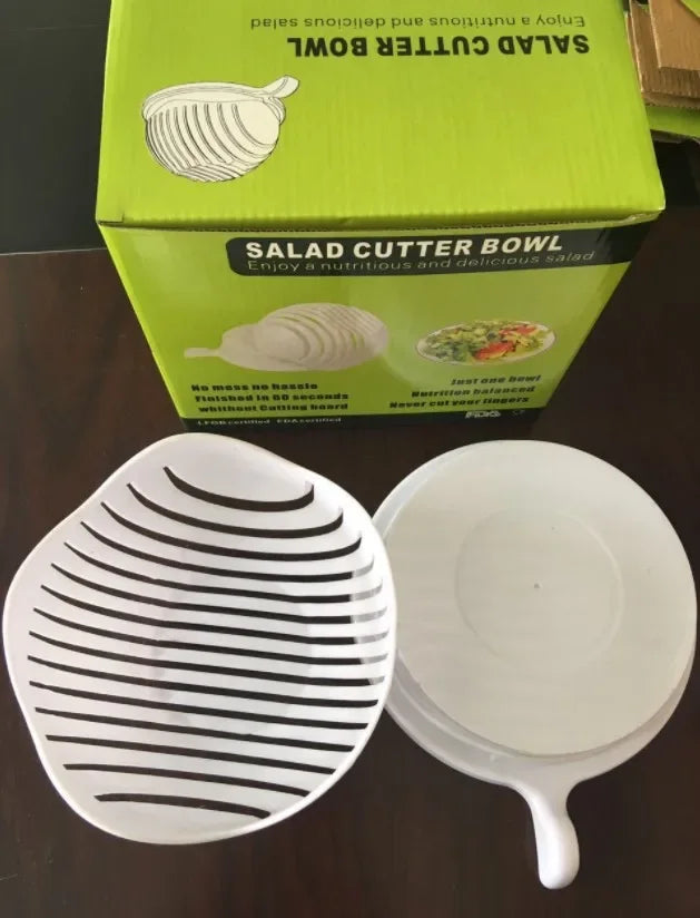 Afralia™ Easy Salad Cutter Bowl: Multi-function Kitchen Tool for Fruit & Vegetable Prep