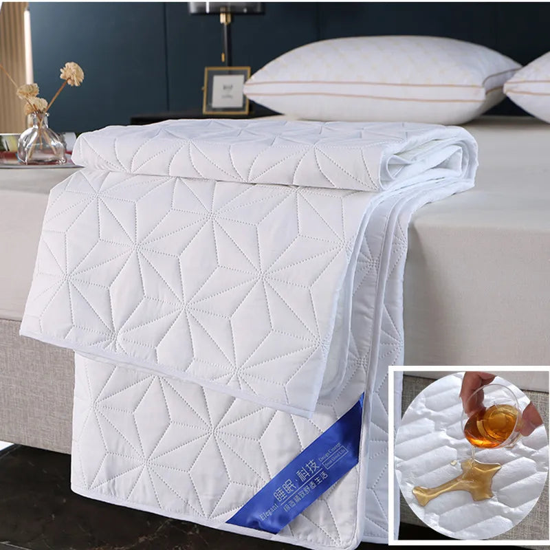 Afralia™ Quilted Waterproof Bed Pad Protector: Non-slip, Skin-friendly for Elderly & Children