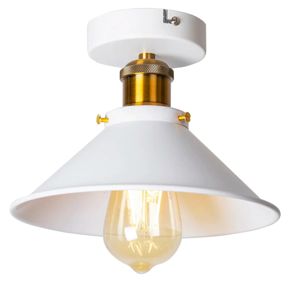Afralia™ Vintage Industrial Retro Round Ceiling Light for Home Bar Café Shop