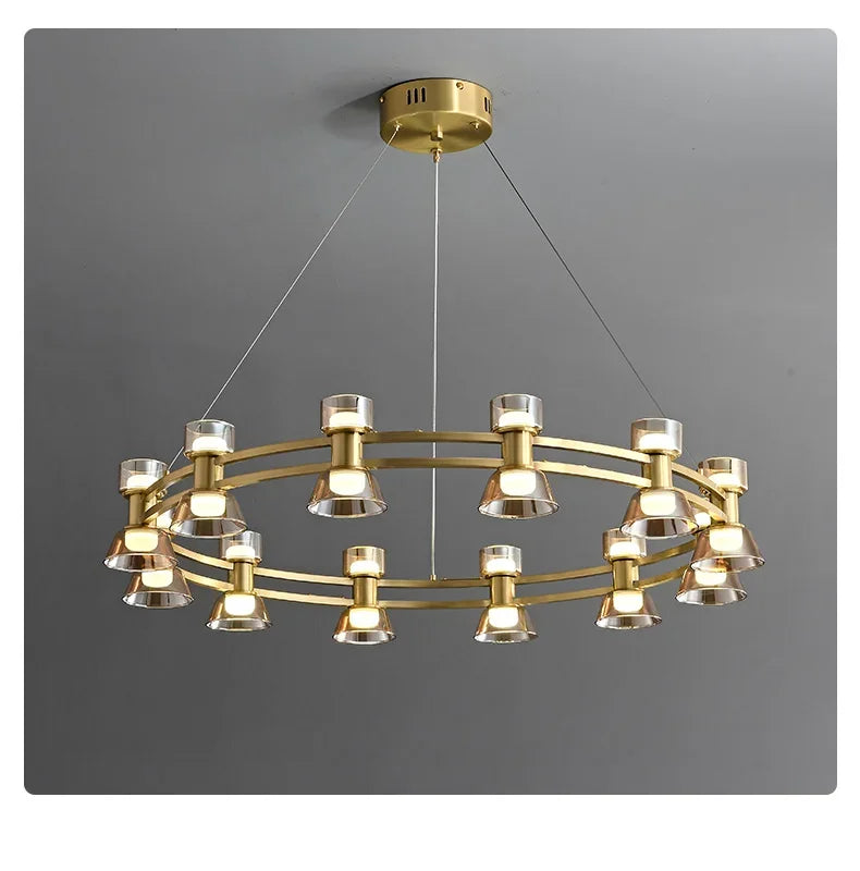 Afralia™ Luxury Nordic LED Round Pendant Light for Home Decor and Indoor Lighting