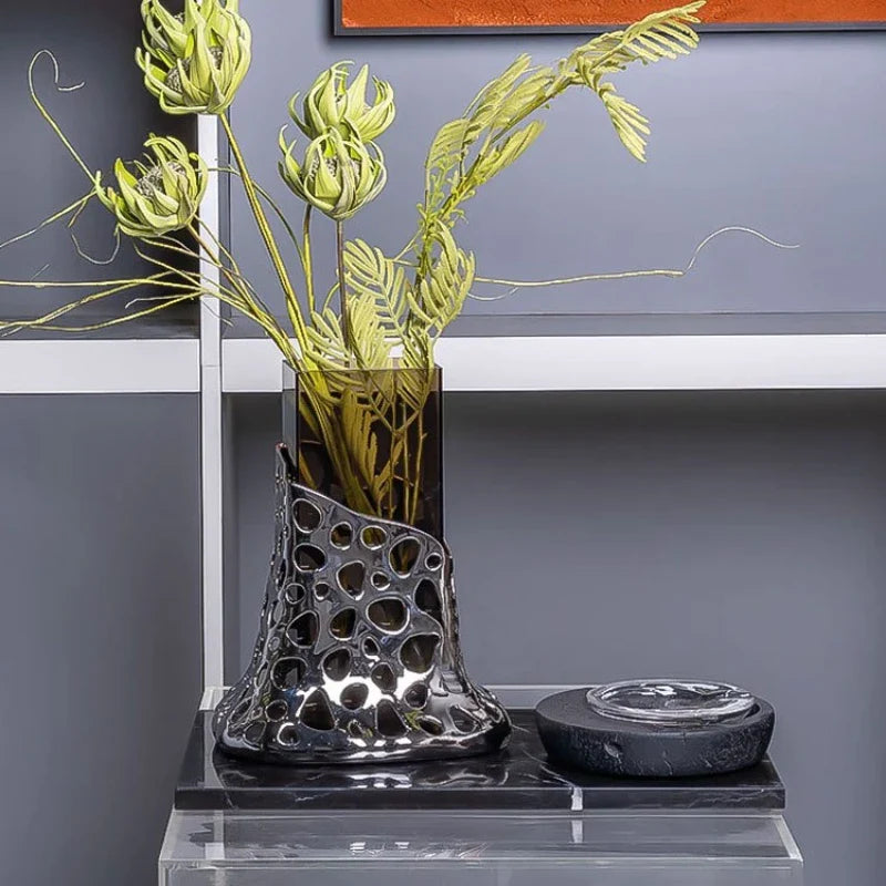 Afralia™ Geometric Acrylic Glass Vase Droplet Flower Arrangement Terrarium Pot