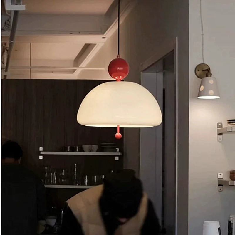 Afralia™ Glass Pendant Light Medieval French Bauhaus Retro Post-modern Hanging Lamp