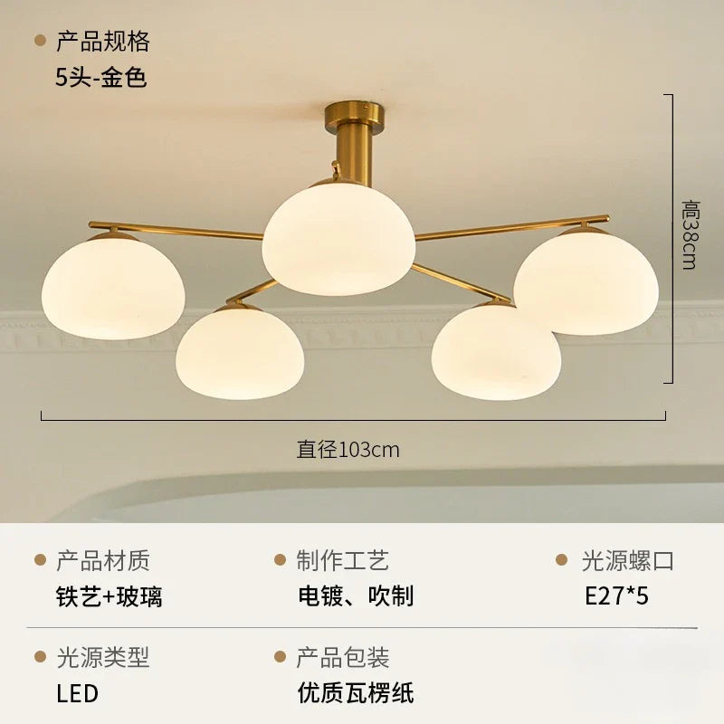 Afralia™ Persimmon Chandelier LED E27 Modern Nordic Design Living/Dining Room Light Fixtures