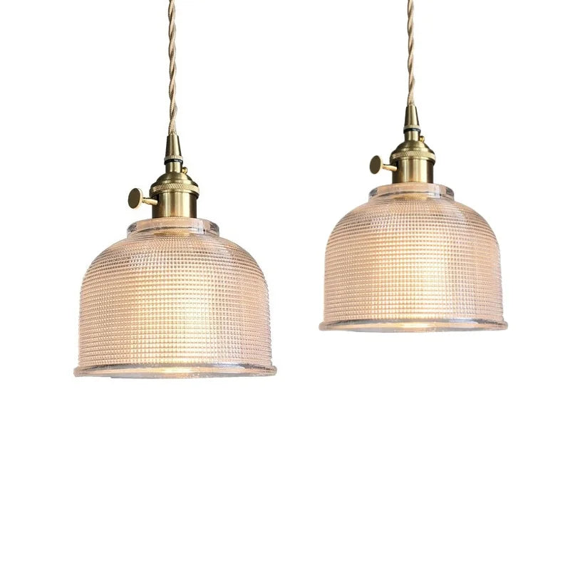 Afralia™ Clear Glass Knob Switch LED Pendant Light Fixture: Modern Nordic Hanging Chandelier