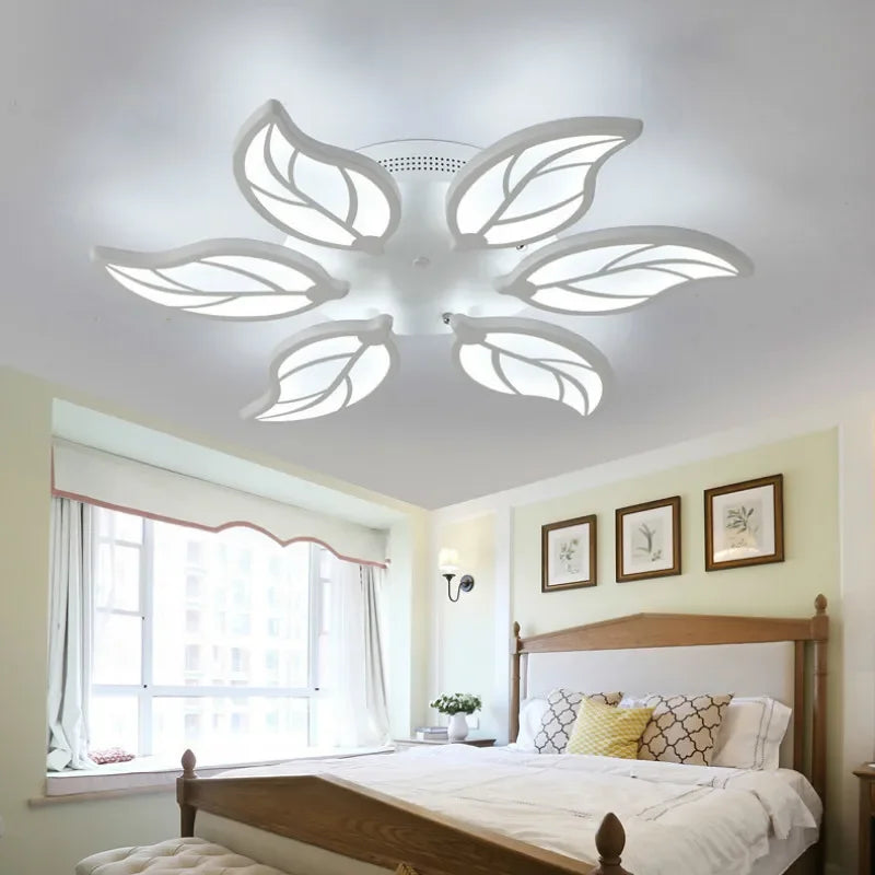 Afralia™ Leaf LED Ceiling Lamp for Study Bedroom Living Room Hotel Lighting