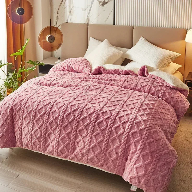 Afralia™ Velvet Winter Duvet Cover: Soft & Warm Dual-Use Comforter Blanket