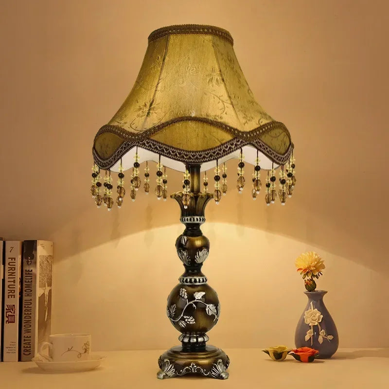 Afralia™ Retro Celebration Floor Lamp for Living Room in Antique American Fabric
