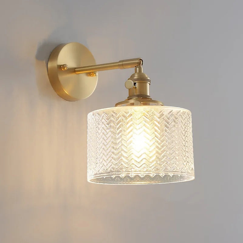 Afralia™ Green Glass LED Wall Lamps - Modern Home Decor Applique Murale