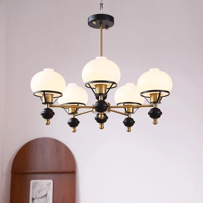 Afralia™ French Bauhaus Medieval Ceiling Chandelier for Bedroom and Study Room