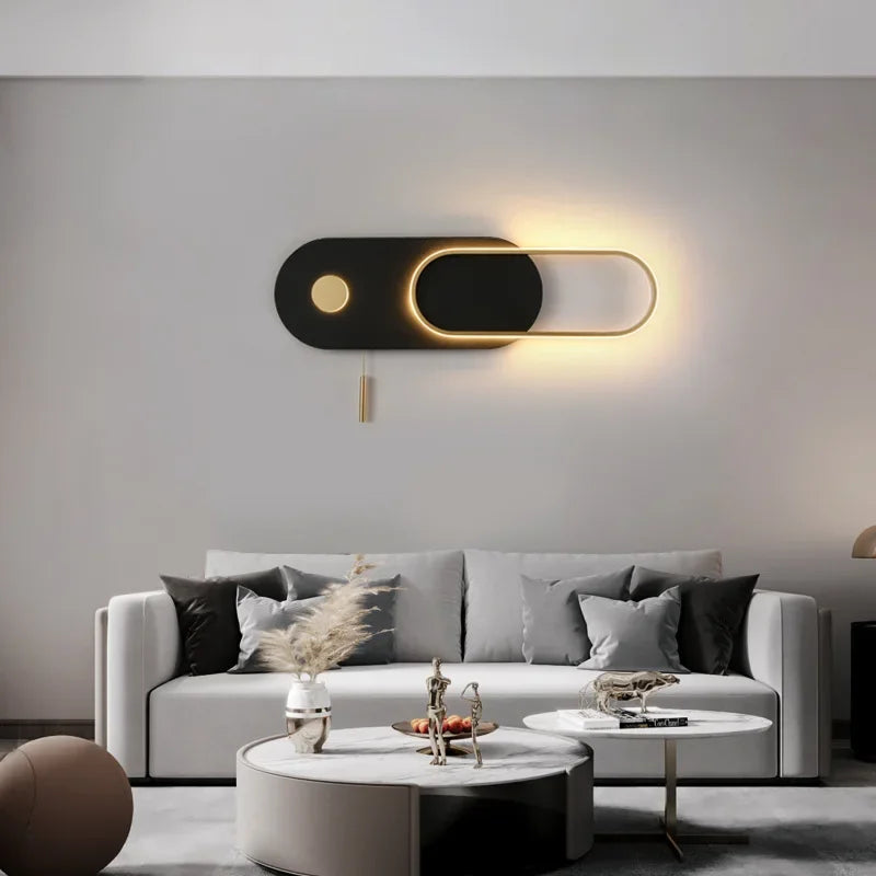 Afralia™ Modern Rocker Arm Wall Lamp for Bedroom Living Room Aisle, Danish Design