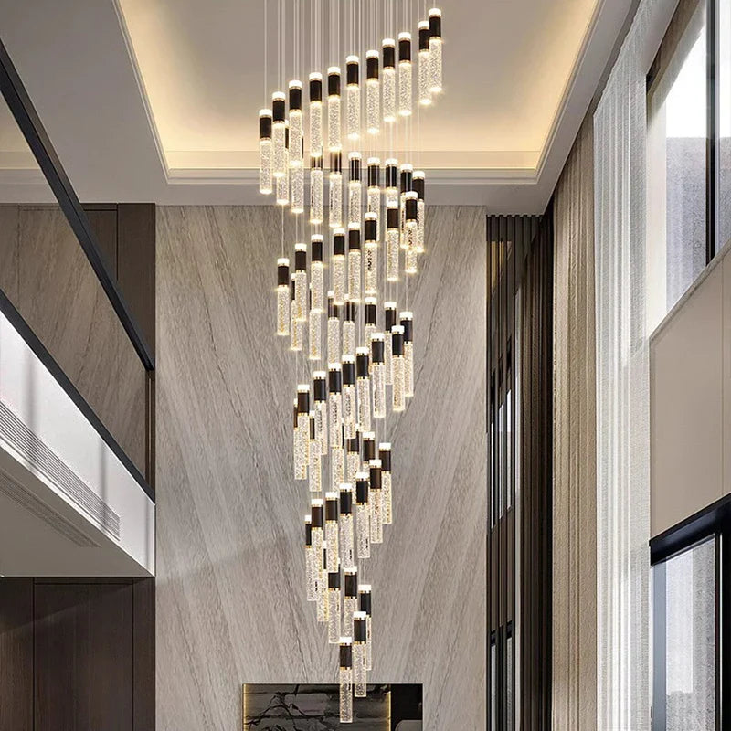 Afralia™ Modern LED Pendant Chandelier for Living Room Staircase Indoor Lighting