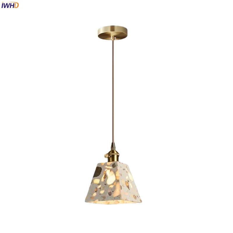 Afralia™ Terrazzo LED Pendant Lights - Modern Living Room Bedroom Lighting Solution