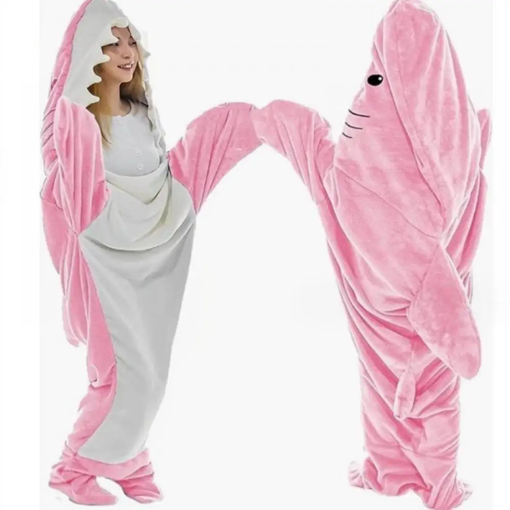 Afralia™ Shark Blanket Sleeping Bag Cosplay Onesies Costume Homewear Pajamas Blanket Office Nap