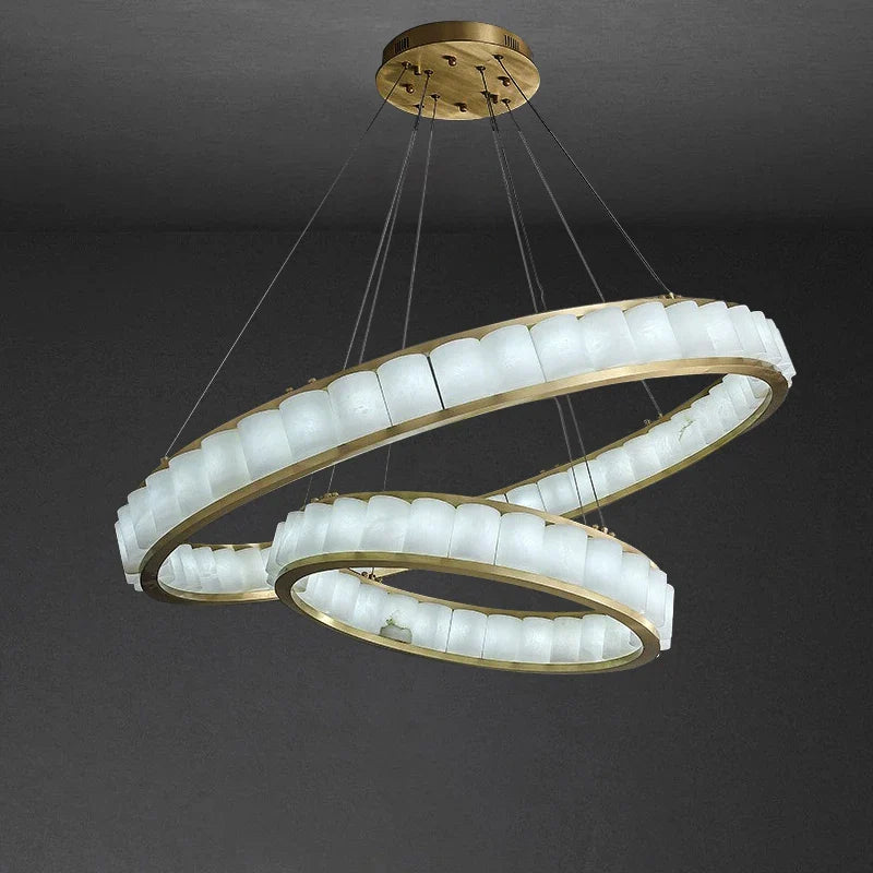 Afralia™ Spanish Marble Chandelier: Luxury LED Lighting for Villa, Hotel & Duplex Decor
