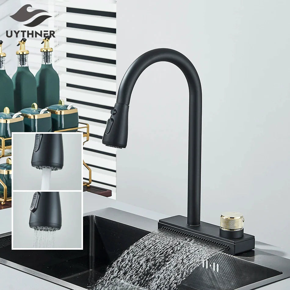 Afralia™ Pull Out Kitchen Faucet with Multiple Water Outlets