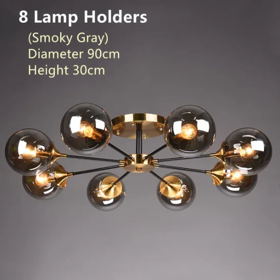 Afralia™ Glass Ball Chandeliers: Scandinavian LED Ceiling Lamps for Living Room & Bedroom