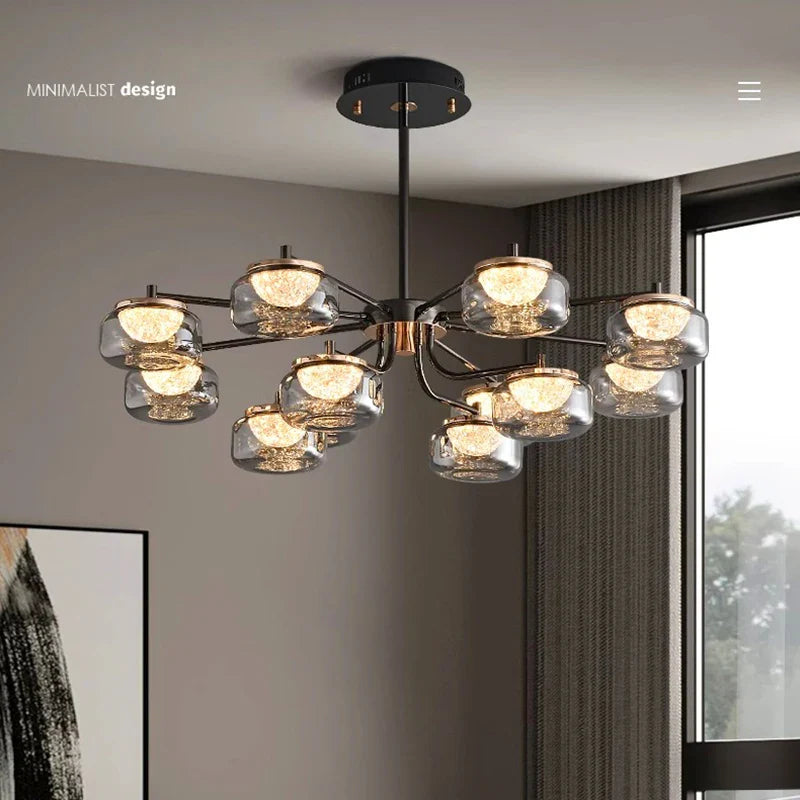 Afralia™ LED Chandelier Lighting for Living, Bedroom, Dining Room - Pendant Lamp Fixture