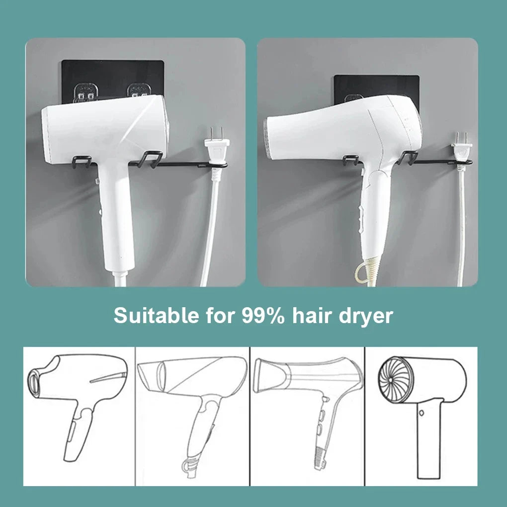 Afralia™ Hair Care Organizer: Wall-Mounted Storage Shelf for Hair Dryer & Straightener