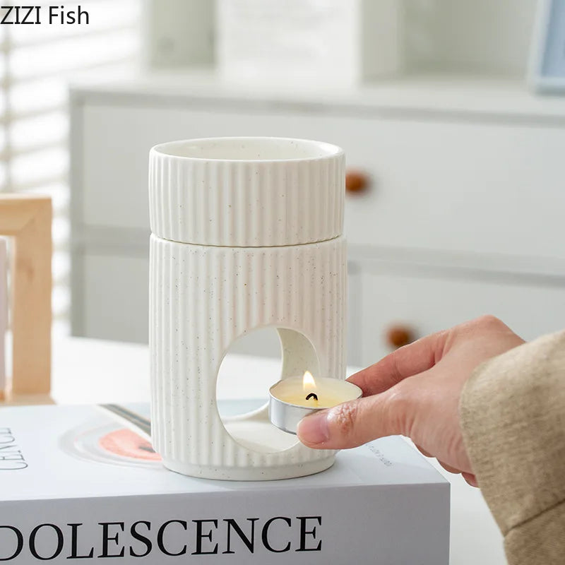 Afralia™ Ceramic Incense Burner Firewood Aromatherapy Tray | Room Aroma Diffuser