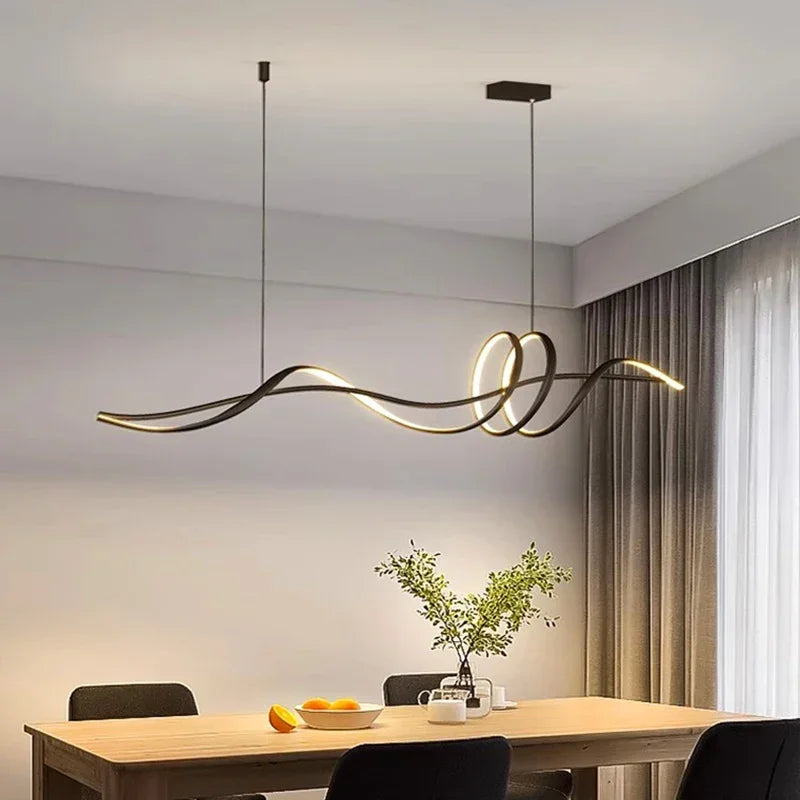 Afralia™ Modern LED Pendant Chandelier for Dining Living Room Center Table Lighting