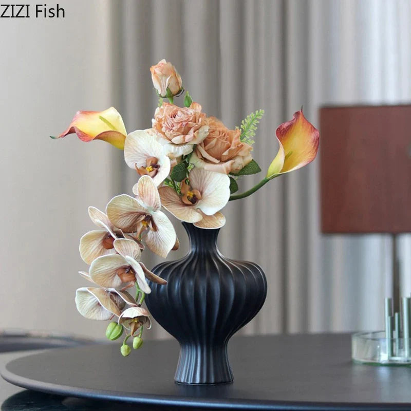 Afralia™ Heart Shape Ceramic Vase for Minimalist Floral Arrangements