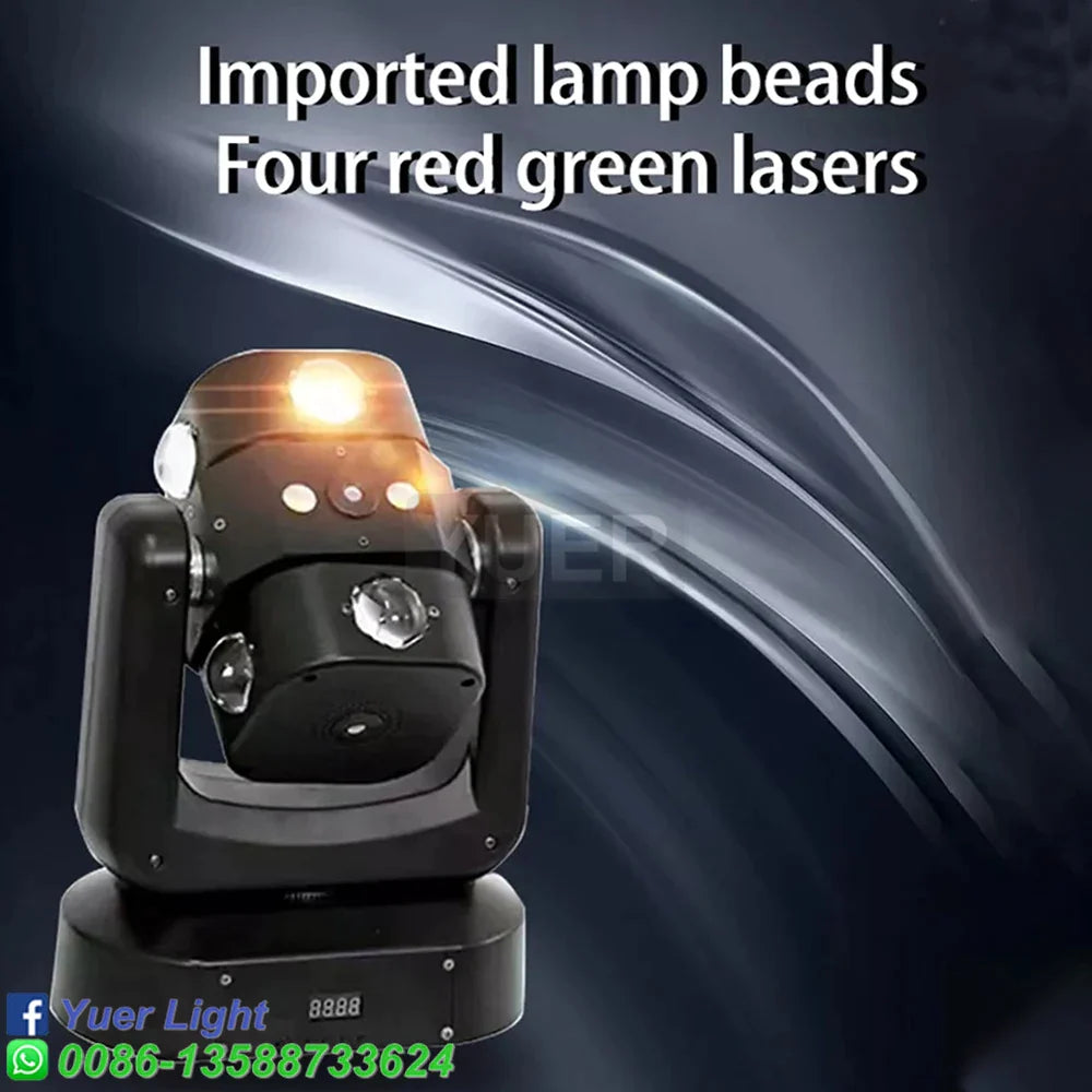 Afralia™ DJ Disco Ball Lights LED Beam Laser Strobe Moving Head Light