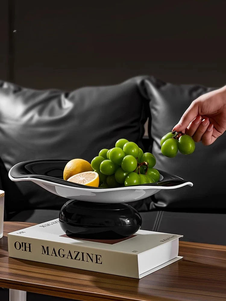 Afralia™ Geometric Acrylic Fruit Plate Tray for Snacks and Jewelry Storage