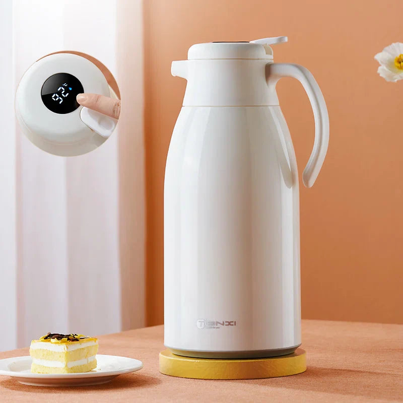 Afralia™ Insulation Kettle: One-Key Temp Display, Large Capacity, Leakproof Thermos Bottle