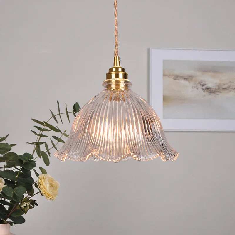 Afralia™ Clear Glass LED Pendant Light Fixture for Modern Home Decor