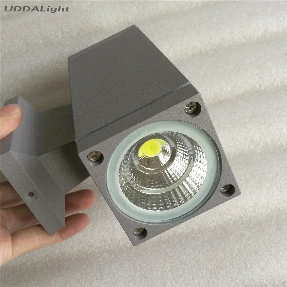 Afralia™ Square LED Outdoor Wall Light - Waterproof Up Down Porch Lamp