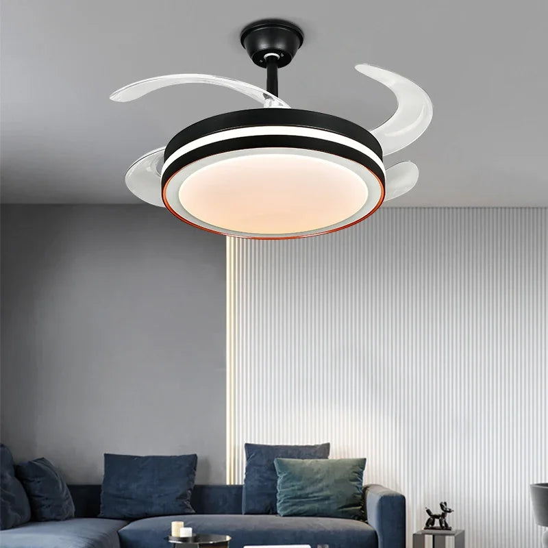 Afralia™ 48 Inch Dimmable Decorative Ceiling Fan with Remote Control and LED Light