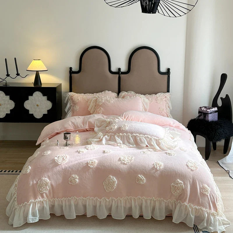 Afralia™ Princess French Flowers Bedding Set