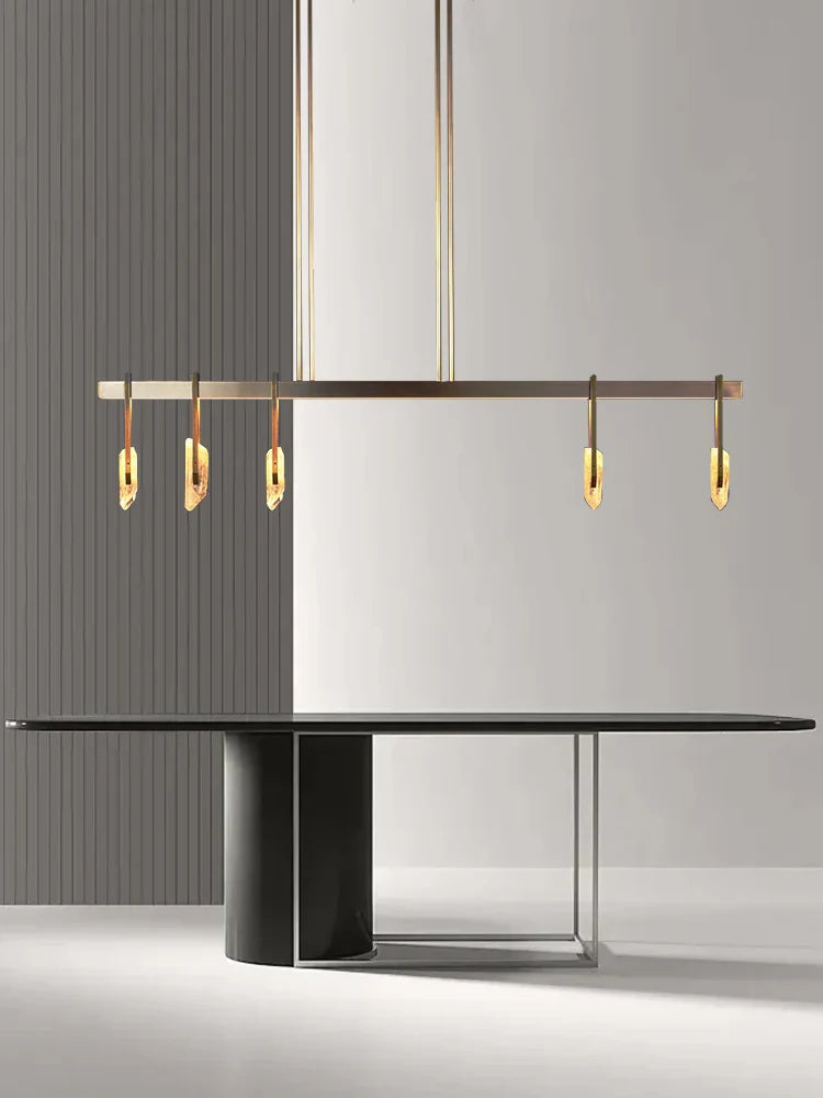Afralia™ Crystal Pendant Light: Modern Luxury Designer Copper Fixture